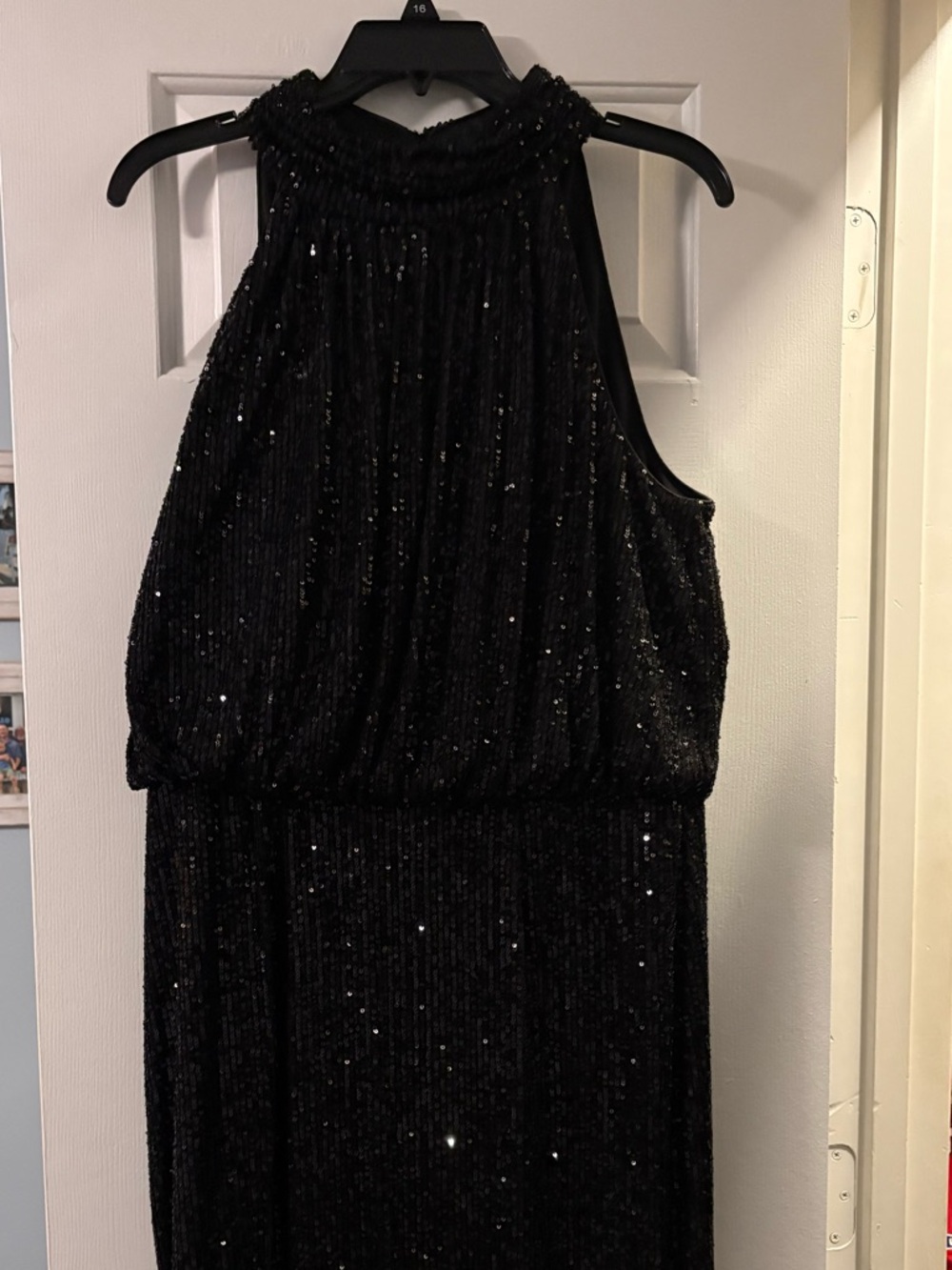 Eliza J Black Evening Dress with sequins